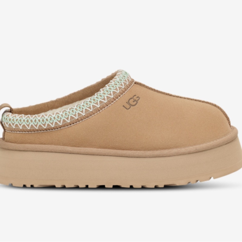Sand UGG Platform Slippers